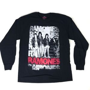 New The Ramones Band Joey Punk Rock Mens Black